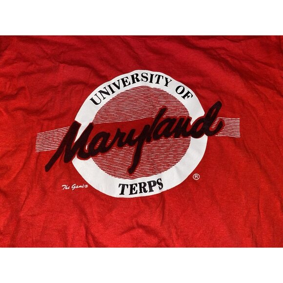 90s Vintage The Game Maryland Terps Terrapins Single Stitch Mens Large - Picture 2 of 4